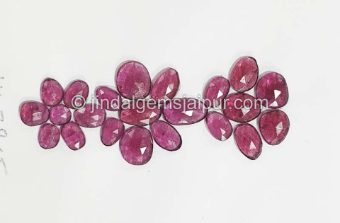 Purple Rhodolite Garnet Rose Cut Slices Purple Rhodolite Garnet Rose Cut Slices