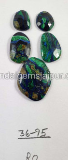 Azurite Malachite Rose Cut Slices