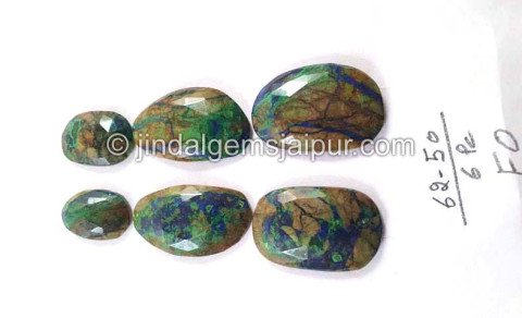 Azurite Malachite Rose Cut Slices