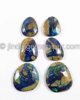 Azurite Malachite Rose Cut  Slices