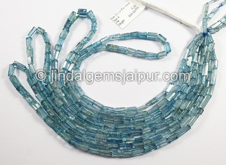 Blue Zircon Faceted Pipe Shape Beads Blue Zircon Faceted Pipe Shape Beads