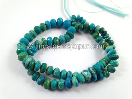 Natural Blue Opalina Far Faceted Roundelle Beads Natural Blue Opalina Far Faceted Roundelle Beads