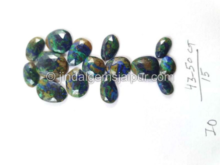 Azurite Malachite Rose Cut Slices