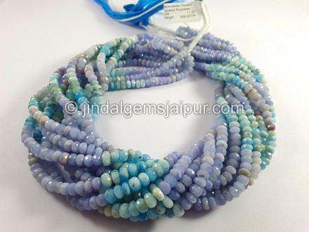 Hackmanite Shaded Faceted Roundelle Shape Beads