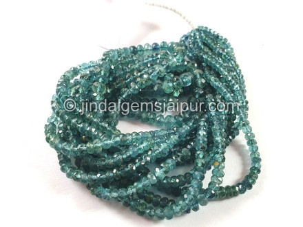 Indicolite Blue Tourmaline Faceted Roundelle Beads Indicolite Blue Tourmaline Faceted Roundelle Beads