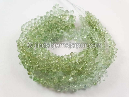 Light Basil Green Tourmaline Faceted Drops Beads Light Basil Green Tourmaline Faceted Drops Beads