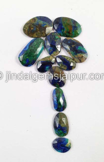 Azurite Malachite Rose Cut Slices