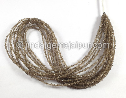 Brown Double Terminated Diamond Quartz Beads