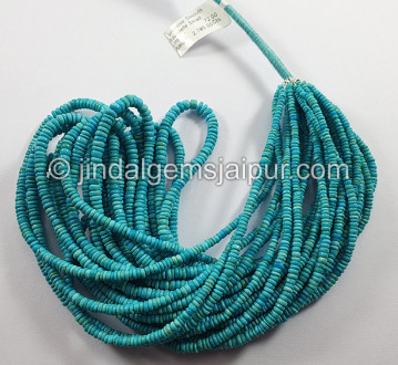 Turquoise Smooth Roundelle Shape Beads Turquoise Smooth Roundelle Shape Beads