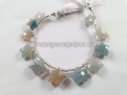 Lazulite Or Trolleite Quartz Faceted Star Beads Lazulite Or Trolleite Quartz Faceted Star Beads