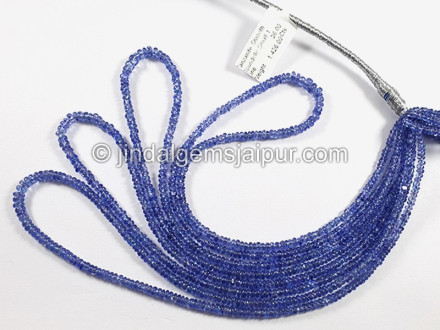 Tanzanite Smooth Roundelle Shape Small Beads