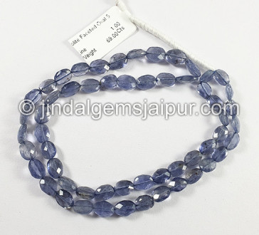 Iolite Faceted Oval Shape Beads