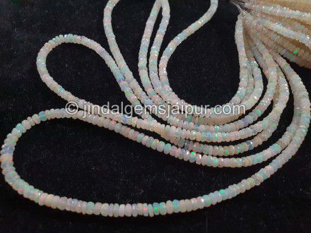 Ethiopian Opal Faceted Roundelle Beads Ethiopian Opal Faceted Roundelle Beads