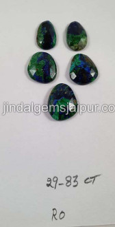 Azurite Malachite Rose Cut Slices