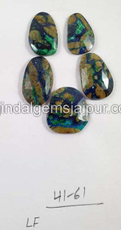 Azurite Malachite Rose Cut Slices