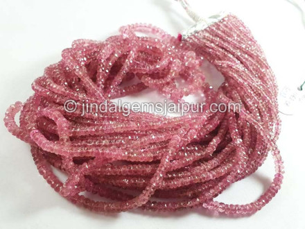 Pink Tourmaline Faceted Roundelle Beads Pink Tourmaline Faceted Roundelle Beads