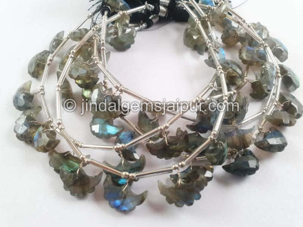 Labradorite Faceted Eagle Beads