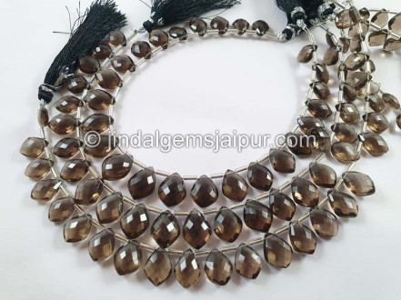 Smoky Quartz Faceted Dolphin Pear Beads Smoky Quartz Faceted Dolphin Pear Beads