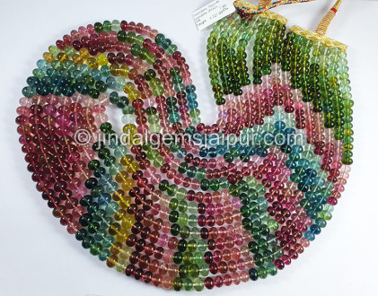 Tourmaline Smooth Roundelle Shape Beads