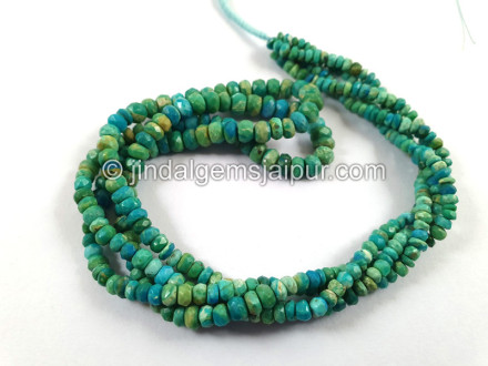 Natural Blue Opalina Faceted Roundelle Beads Natural Blue Opalina Faceted Roundelle Beads