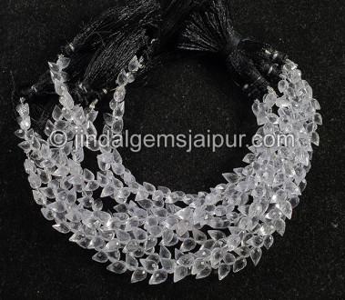 Crystal Quartz Faceted Fancy Drops Shape Small Beads