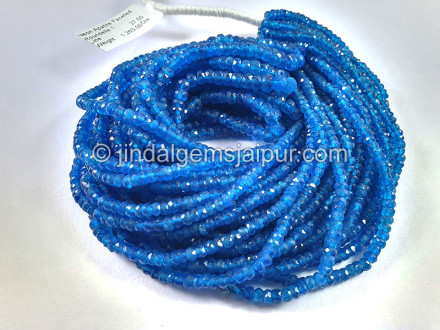 Neon Apatite Faceted Roundelle Shape Beads Neon Apatite Faceted Roundelle Shape Beads