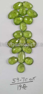 Peridot Rose Cut Slices