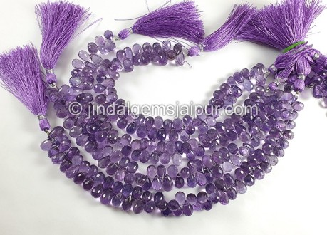 Amethyst Faceted Drops Shape Small Beads