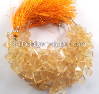 Citrine Flat Slice Cut Beads