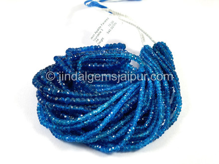 Neon Apatite Faceted Roundelle Shape Beads Neon Apatite Faceted Roundelle Shape Beads