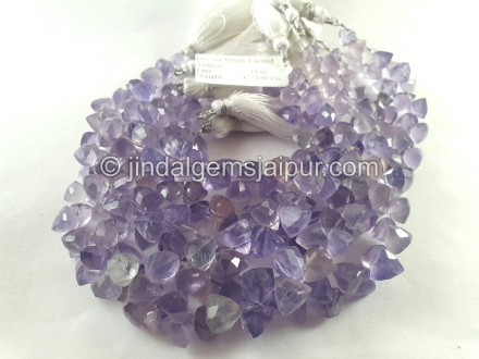 Yttrium Purple Fluorite Faceted Trillion Beads Yttrium Purple Fluorite Faceted Trillion Beads
