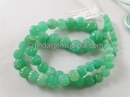 Chrysoprase Carved Pumpkin Beads