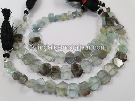 Moss Aquamarine Table Cut Beads Moss Aquamarine Table Cut Beads