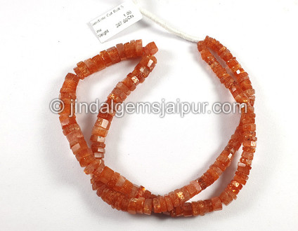 Sunstone Step Cut Bolt Shape Beads