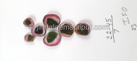 Watermelon Tourmaline Smooth Slices