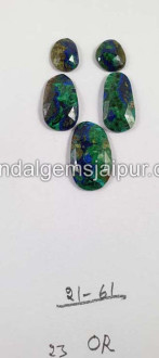 Azurite Malachite Rose Cut Slices