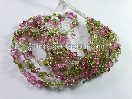 Tourmaline Faceted Pear & Heart Shape Beads