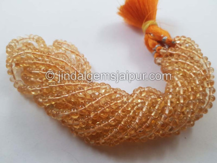Citrine Smooth Roundelle Beads