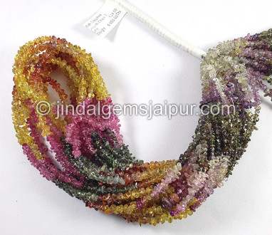 Multi Sapphire Smooth Chips Beads
