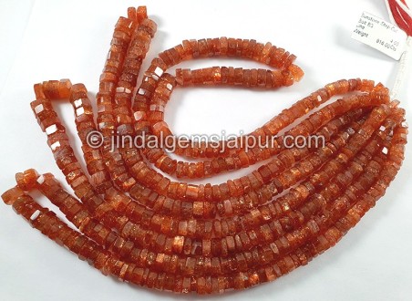 Sunstone Step Cut Bolt Shape Beads