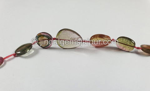Watermelon Tourmaline Slices Shape Beads Watermelon Tourmaline Slices Shape Beads