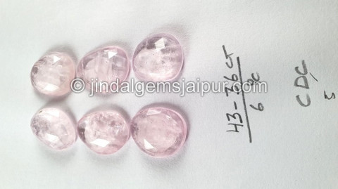 Morganite Rose Cut Slices Morganite Rose Cut Slices
