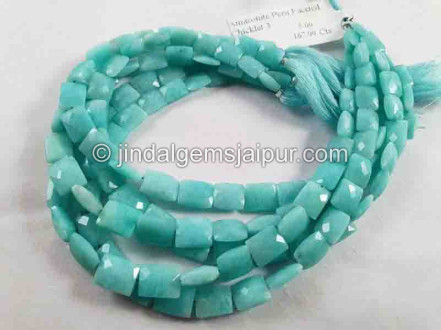 Peruvian Amazonite Faceted Chicklet Beads Peruvian Amazonite Faceted Chicklet Beads