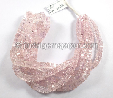 Pink Morganite Step Cut Bolt Shape Beads Pink Morganite Step Cut Bolt Shape Beads