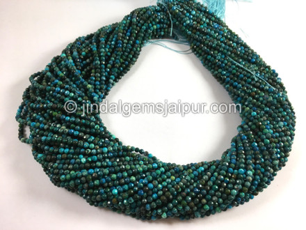 Chrysocolla Micro Cut Round Beads
