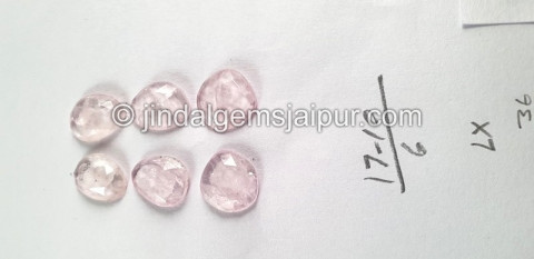 Morganite Rose Cut Slices