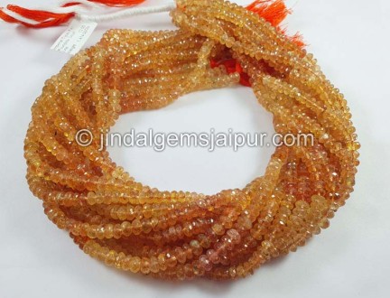 Imperial Topaz Faceted Roundelle Shape Small Beads