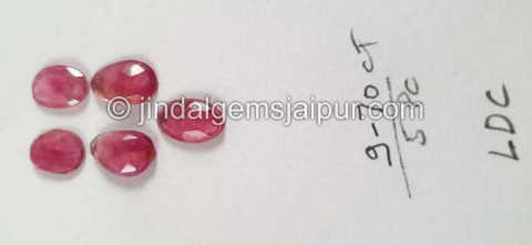 Rubelite Rose Cut Slices