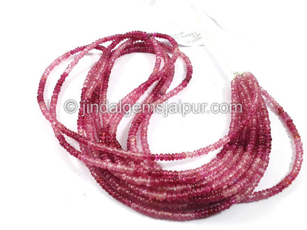 Ruby Smooth Roundelle Shaded Shape Beads Ruby Smooth Roundelle Shaded Shape Beads