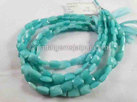 Peruvian Amazonite Faceted Chicklet Beads Peruvian Amazonite Faceted Chicklet Beads